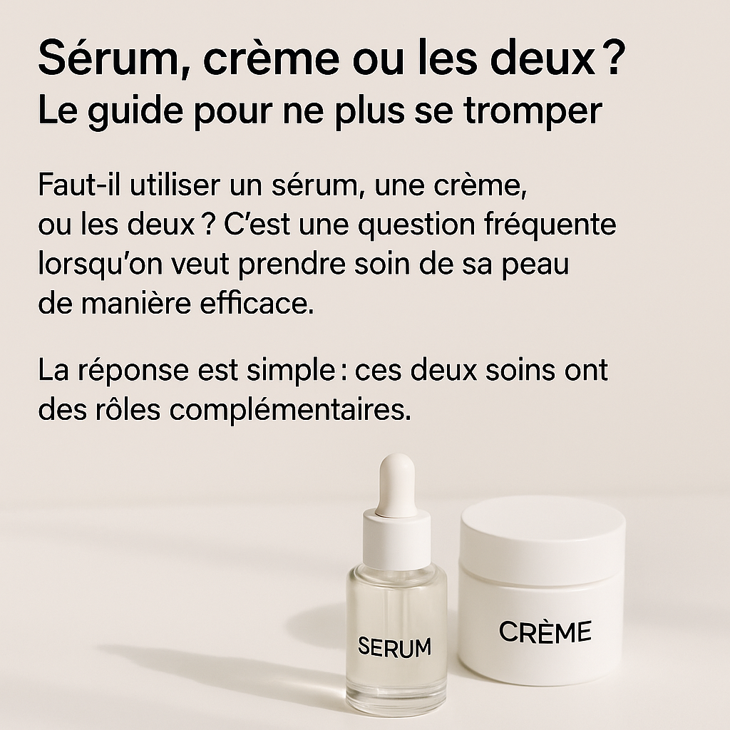 Sérum, crème ou les deux ? Le guide pour ne plus se tromper